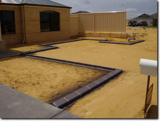 Grey Garden Edging Kerbing near Carramar WA
